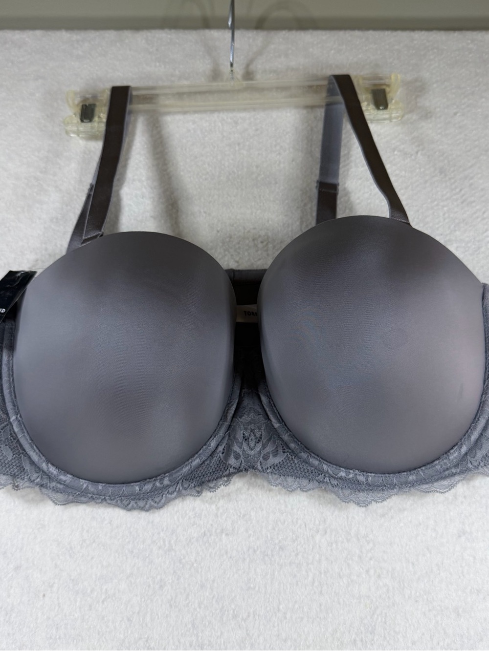 Torrid Curve Lightly Lined Removable Straps Bra NEW Size 42DD Gray
